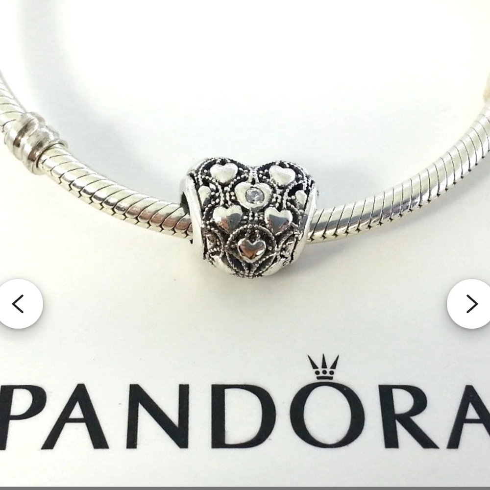 Rare Authentic Pandora club 2016 openwork heart